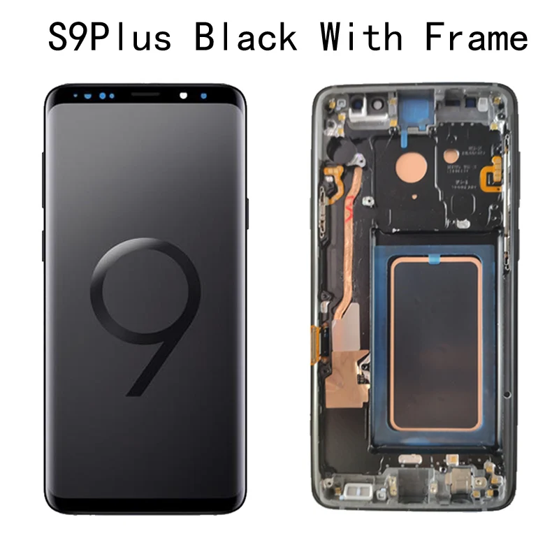 AMOLED Замена для SAMSUNG Galaxy S9 S9+ ЖК сенсорный экран дигитайзер с рамкой G960 G965 дисплей