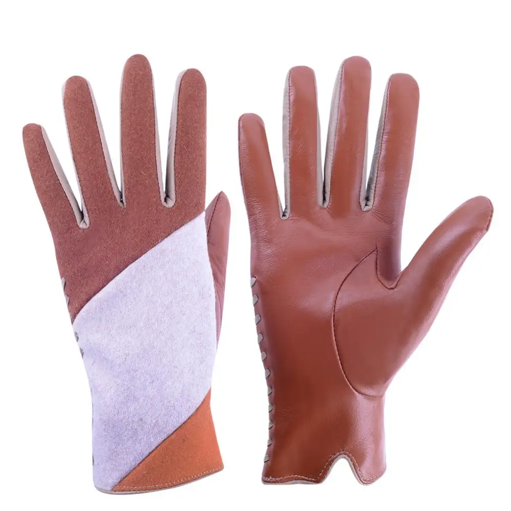 Женские перчатки из овчины с сенсорным экраном|Женские перчатки| |