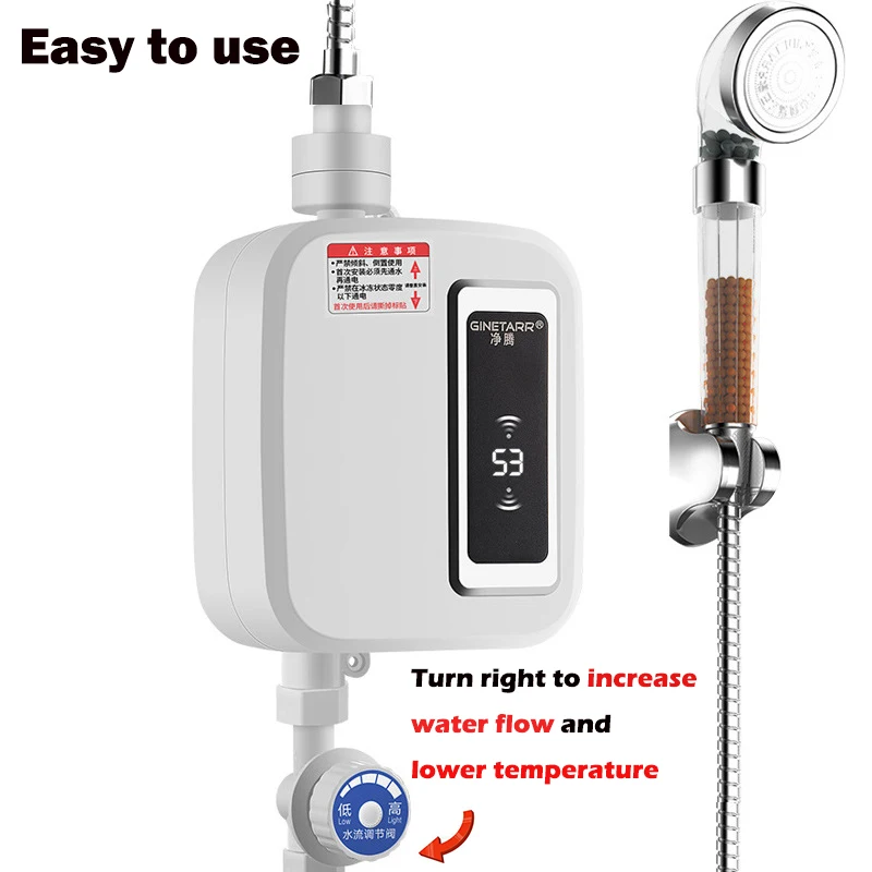 Индикация температуры мгновенный кран горячей воды душ Tankless Электрический Кухня