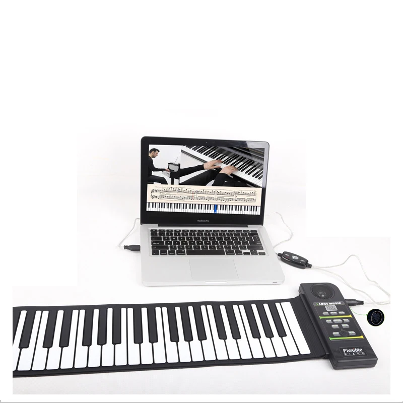 Складное пианино для путешествий с 88 клавишами гибкая мягкая электрическая