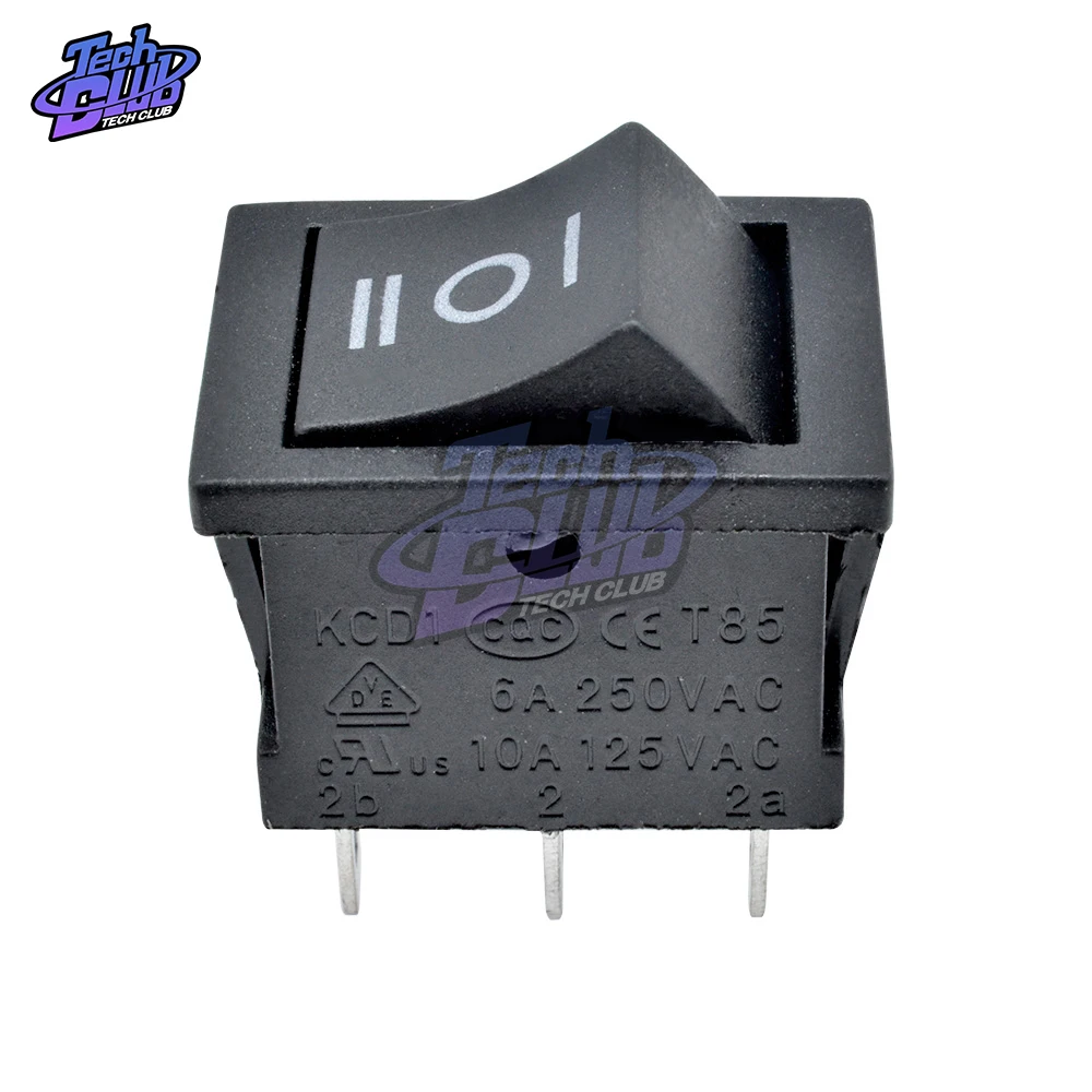 2 шт. 6-контактный клавишный переключатель DPDT ВКЛ./ВЫКЛ. 3-позиционный кнопочный AC