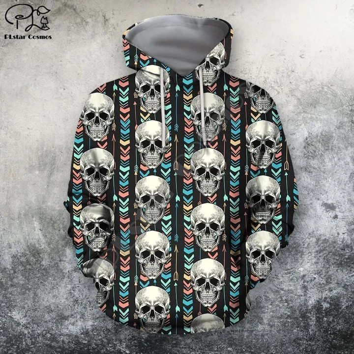 

PLstar Cosmos Skull Art Colorful Funny Ghost Streetwear NewFashion Long sleeve Tracksuit 3DPrint Men/Women Hoodies Pullover A-10