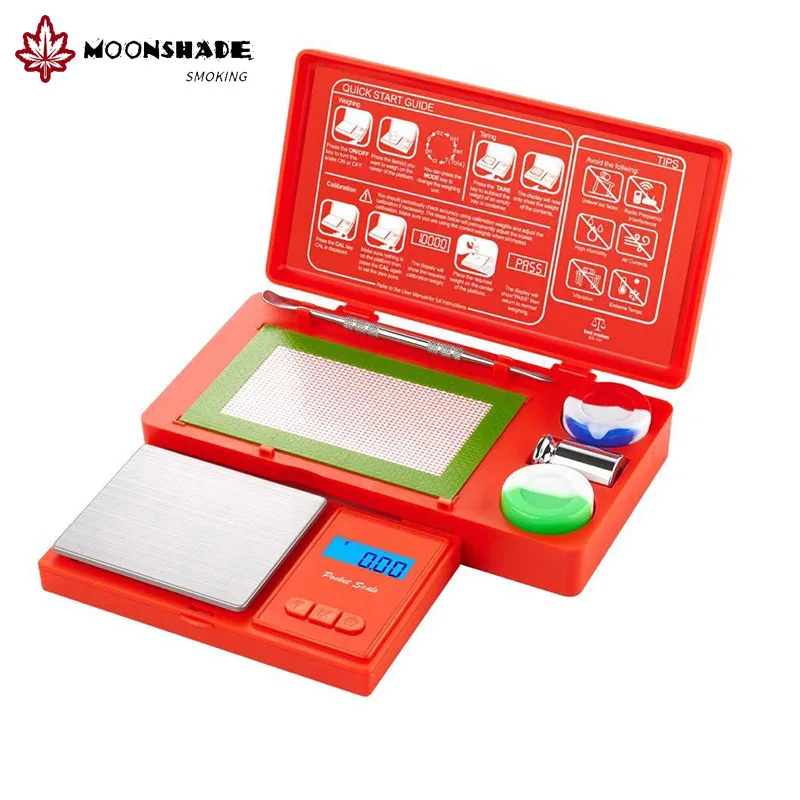 

MOONSHADE 700g/0.01g Range Portable Electric Tobacco Scale Mini Pocket Scale Multifunctional Weighing Gram Weed Accessories Gift