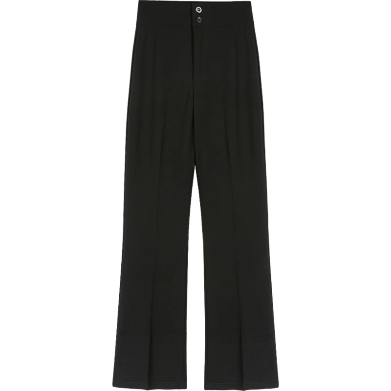 

Women's Spring and Autumn Pants Loose High Waist Slimming Black Mopping Draping Effect Straight-Leg Pants Casual Trousers