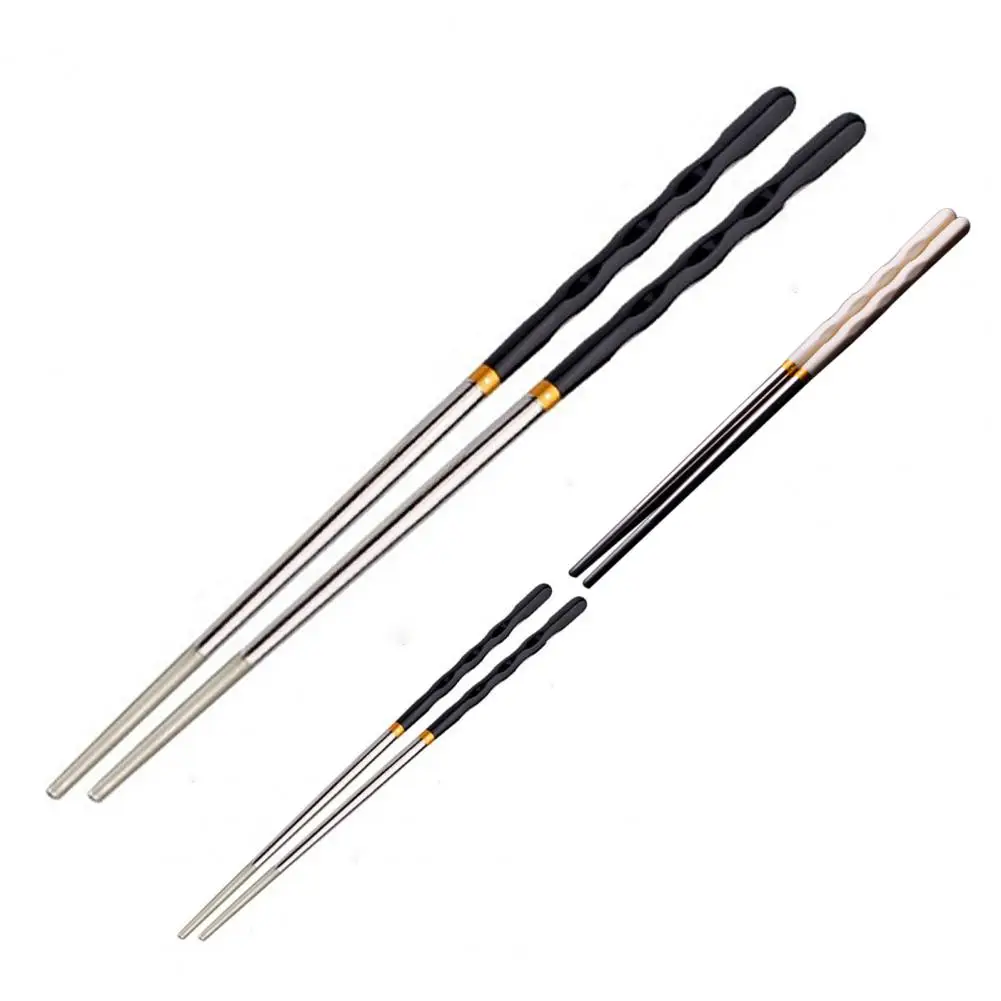 

1 Pair Eco-friendly Anti-deform Stainless Steel Dishwasher Reusable Chopsticks for Kitchen Stainless Steel Chopsticks