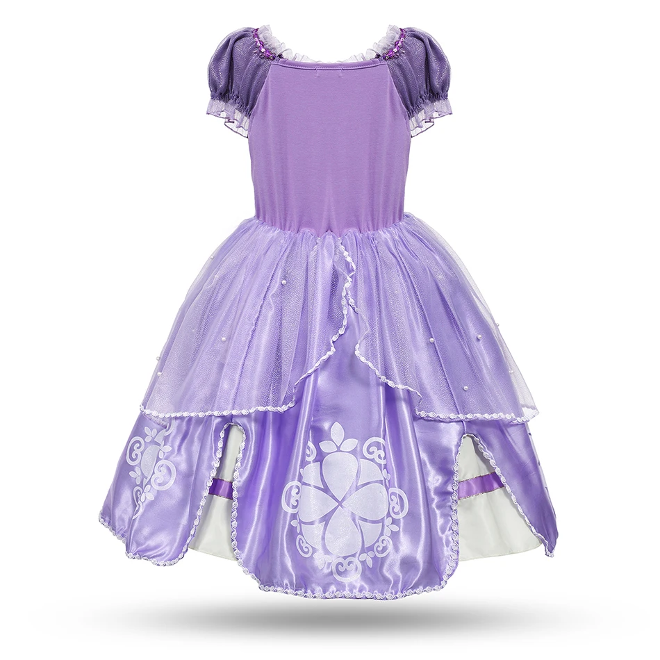 Платье принцессы Софии для косплея девочек детское многослойное платье с