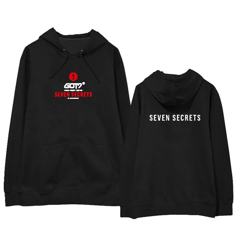 KPOP GOT7 SEVEN SECRETS альбом Толстовка Оверсайз Повседневная Свободная одежда пуловер с