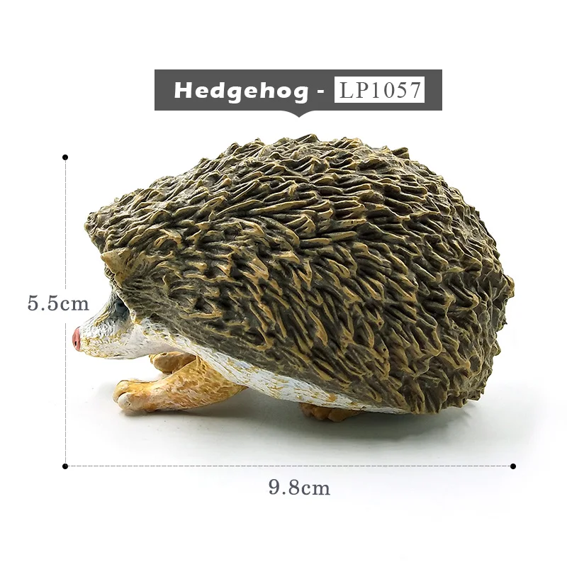 Hedgehog Имитация леса, животные, модель, дикий олень, бегемот, Лев, тигр, панда, носорог, белый медведь, северный олень, жираф, верблюд, лося, буйвол, игрушки - Цвет: Hedgehog