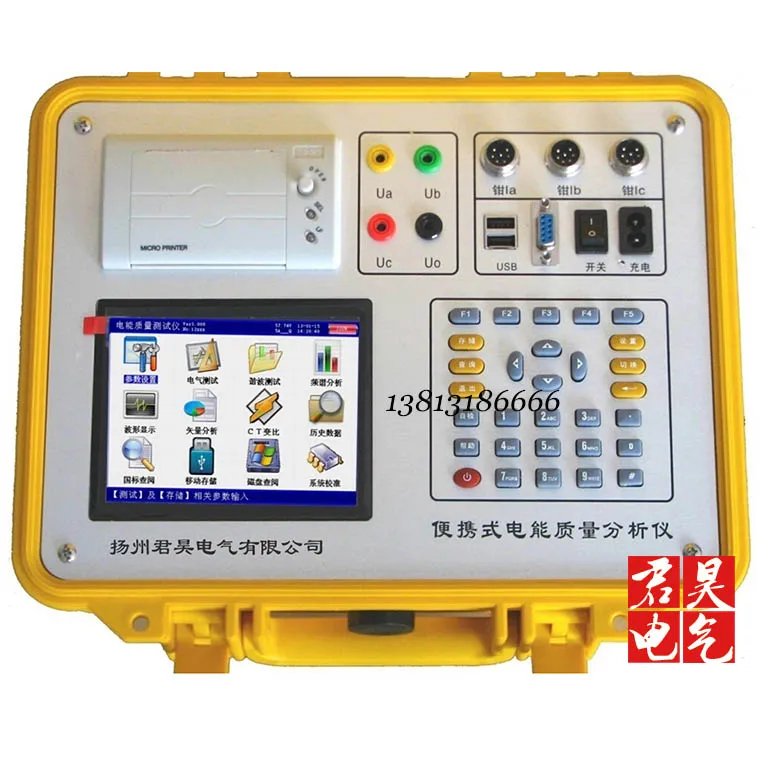 Трехфазный измеритель мощности Анализатор качества гармонический тестер он