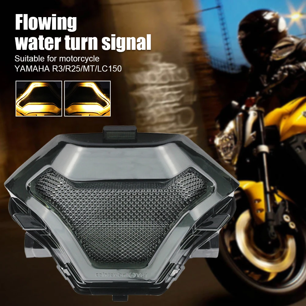 

Motorcycle Taillight Turn Signal LED Warning Brake Light Ultra-bright Running Light for Yamaha YZR R3 R25 Y15ZR MT07 FZ07 LC150
