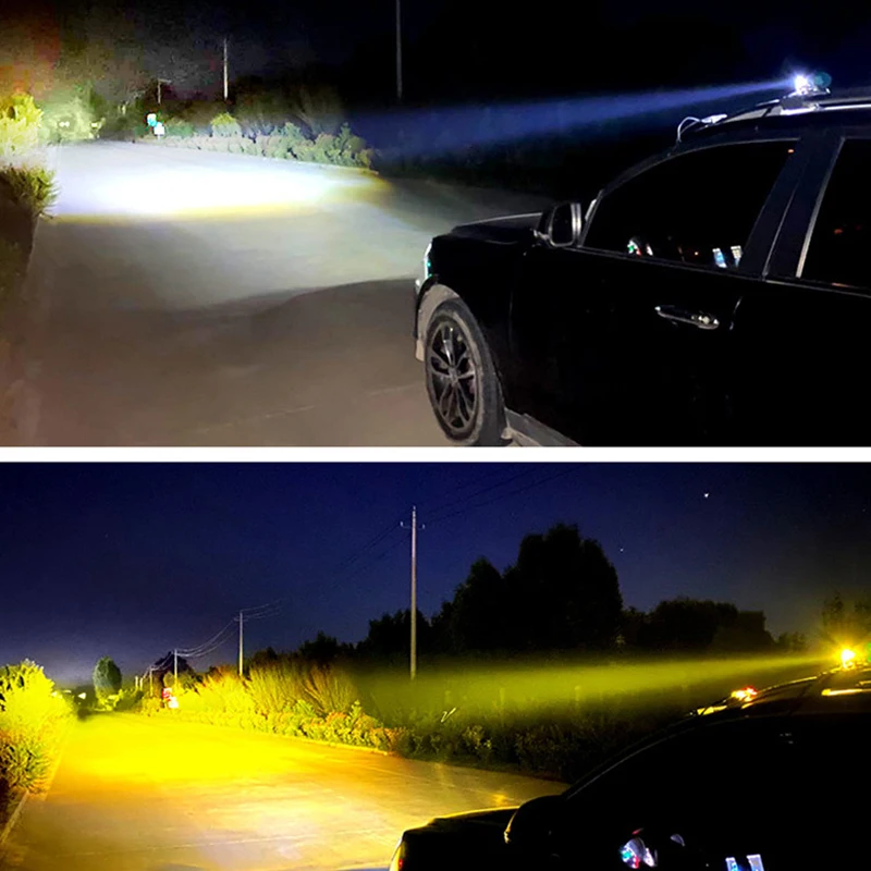 Мотоциклетная лампа фара с линзой проектора двухцветный вспомогательный