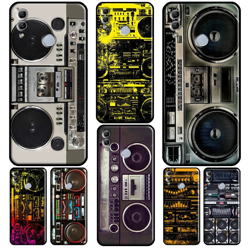 80s Retro Boombox Cassette Player For Huawei Honor 50 10i 7C 7A 6C 4C Pro 8A 9A 6X 7X 8X 9X 7S 8S 9S 8 9 10 Lite Phone Case