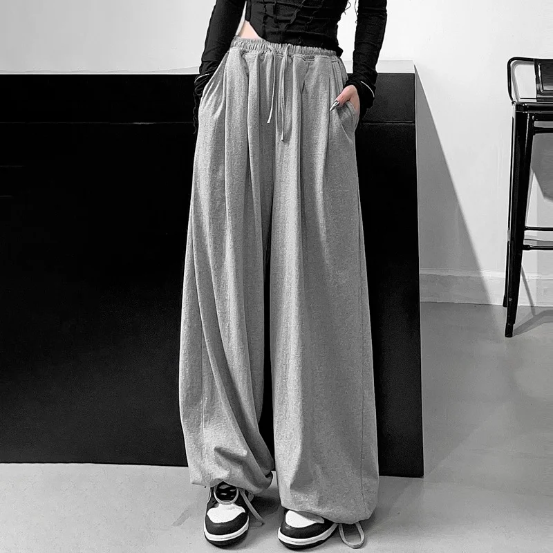 

HOUZHOU Oversize Baggy Gray Joggers Sweatpants Women Harajuku Jogging Black Wide Leg Jogging Sports Pants Korean Trousers Femme