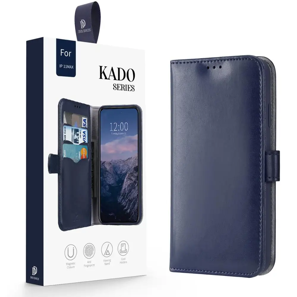 Чехол книжка из DUX DUCIS кожи для iPhone 11 2019 на Pro Max магнитный чехол кошелек XR X XS 7 8