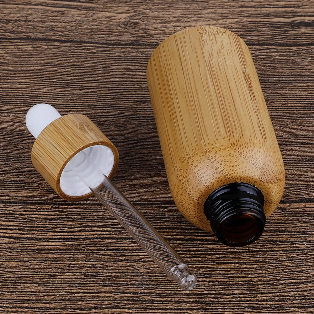 20Pcs Wooden Glass Essential Oil Bottles for Aromatherapy Perfume Samples Dispenser 10ml Vials With Cap Dropper M7 | Красота и
