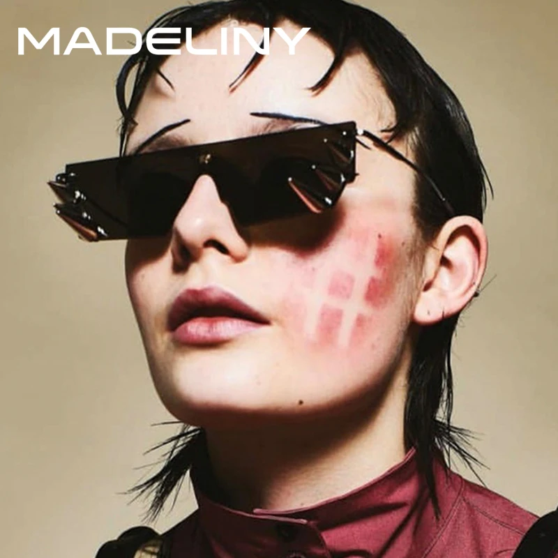 Женские винтажные Квадратные Солнцезащитные очки MADELINY Винтажные в стиле ретро с