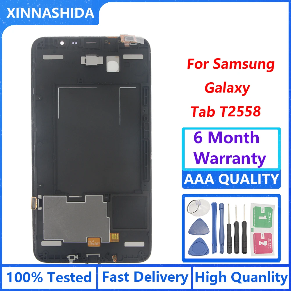 Для Samsung Galaxy T2558 ЖК-дисплей сенсорный экран дигитайзер в сборе запасные части с