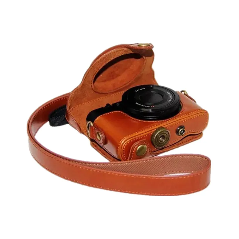 Чехол из искусственной кожи для камеры Sony RX100 VII VI VA V IV III II 7 6 5 4 3 2 RX100M6 RX100M5 RX100M4 RX100M3