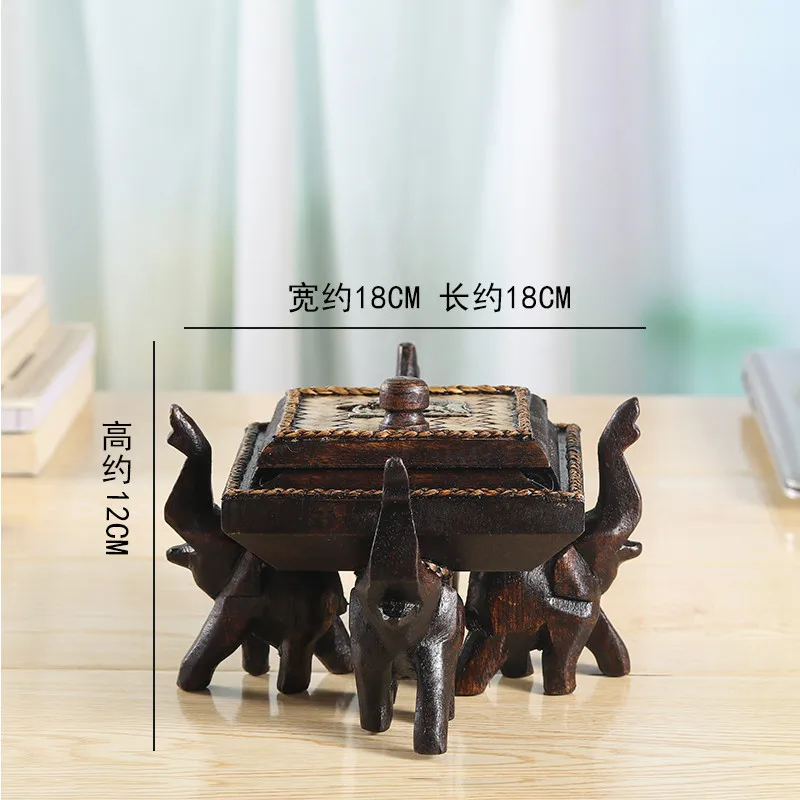 Пепельница деревянная в виде слона стиле ретро | Дом и сад