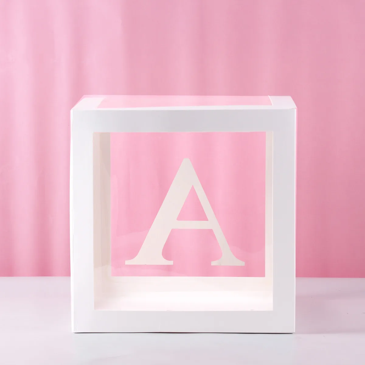 A box Золотая коробка, прозрачная, с именем, возраст, коробка для девочек и мальчиков, для детского душа, украшения для ребенка 1, 1, 1, 1, для дня рождения, Декор, подарок, принадлежности для детского душа - Цвет: A box