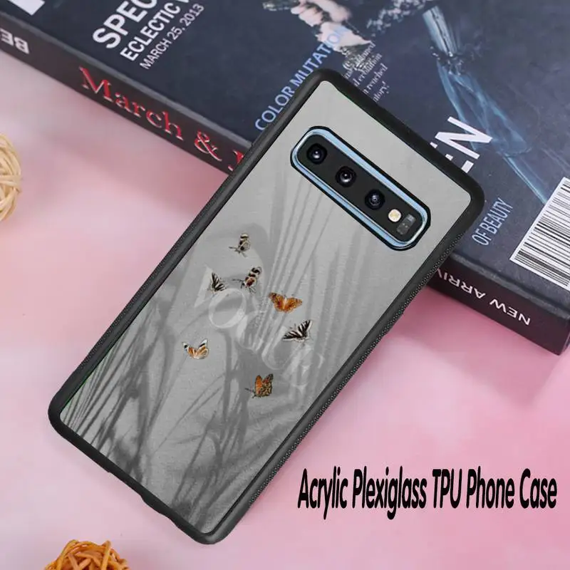 

Luxury fashion magazine Vogue Phone Case Acrylic Plexiglass TPU For Samsung Galaxy S8 S9 S10 s10e S20 PLUS ULTRA S6edge