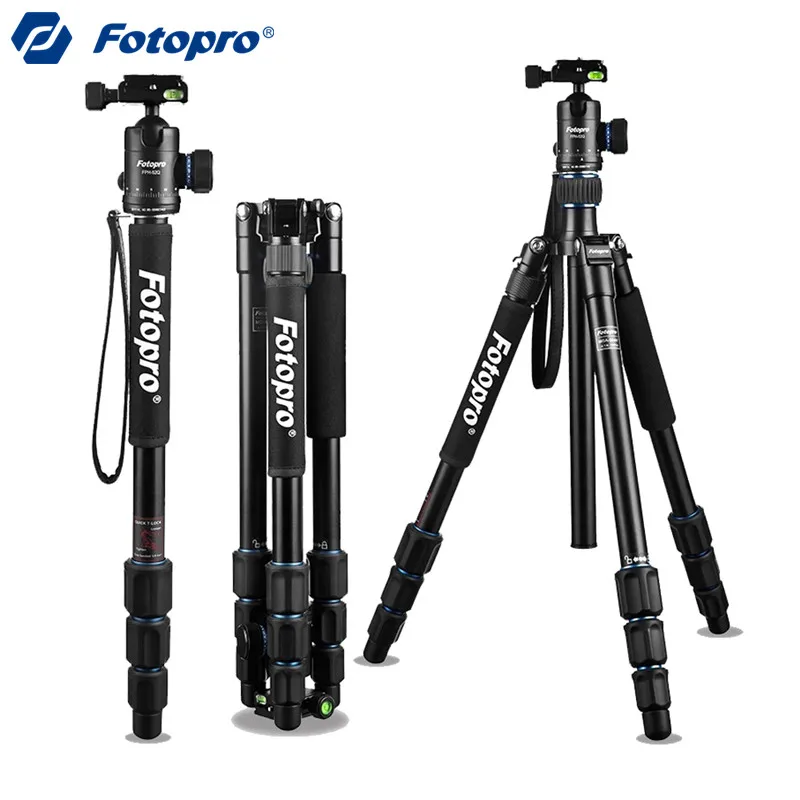 

Fotopro Professional Aluminum Tripod For Digital Camera Suitable For Travel DSLR Tripod Stand 160cm Max Height