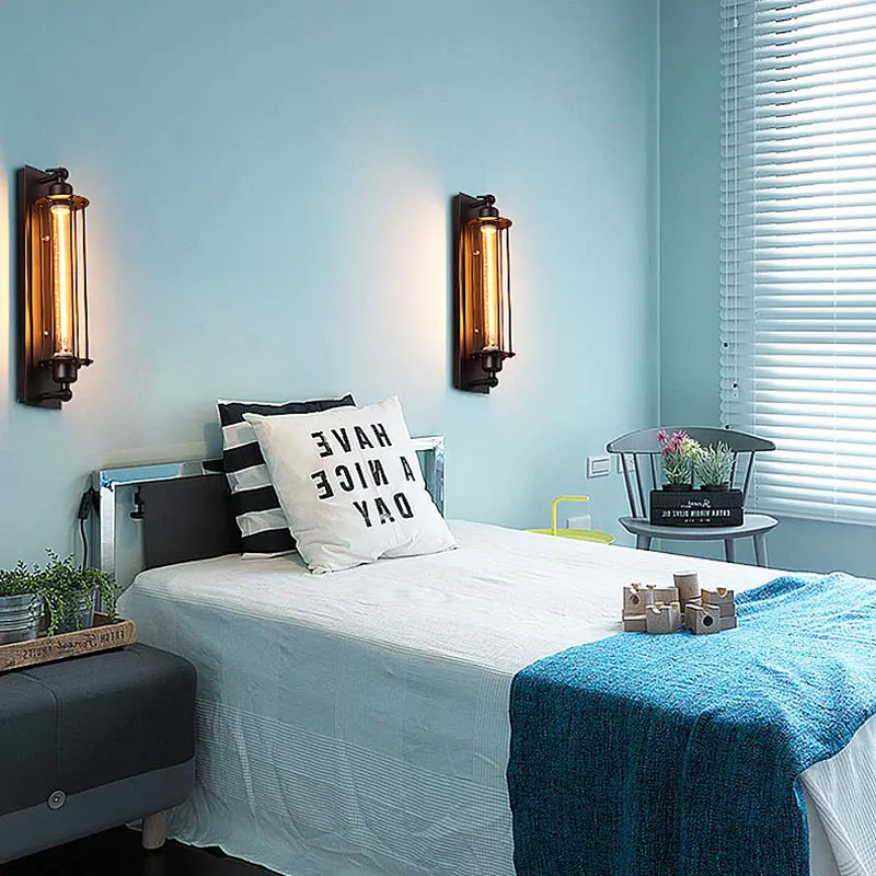 Светодиодная настенная лампа E27 в американском ретро-стиле декоративное