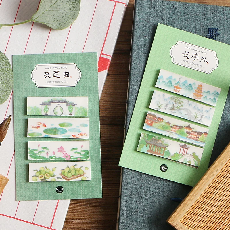 Магазин AngelHere 80 шт./компл. винтажная клейкая лента в китайском стиле маскирующий