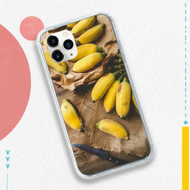 

Food fruit delicious yellow banana Phone Case for iPhone 11 12 pro XS MAX 8 7 6 6S Plus X 5S SE 2020 XR