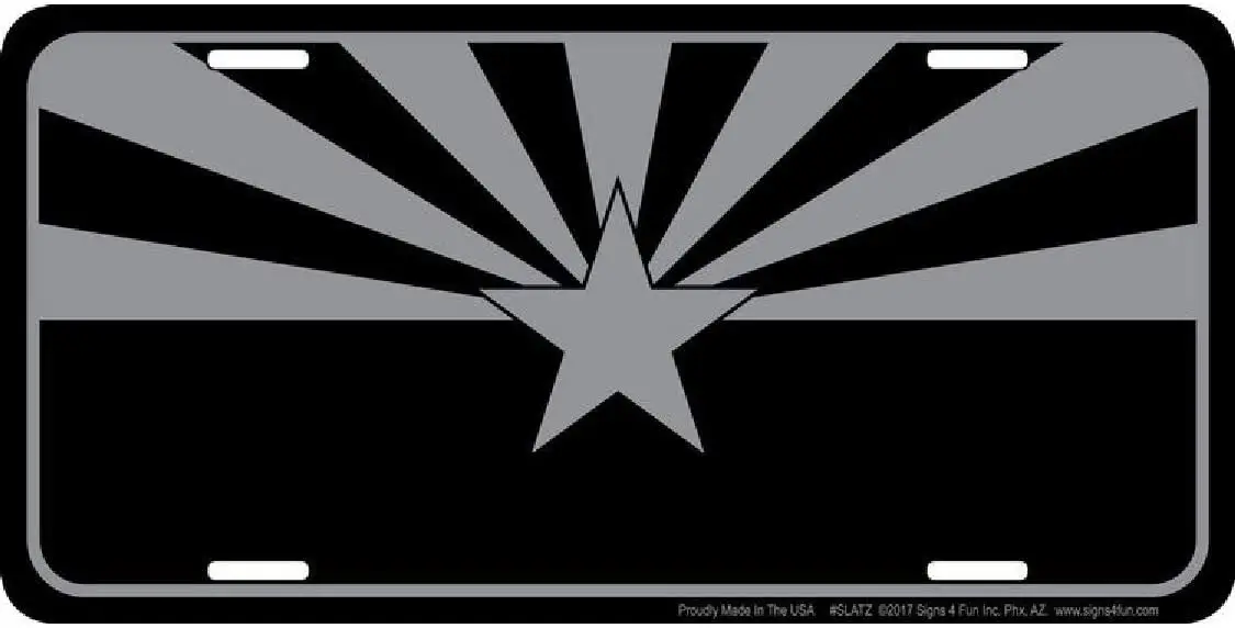 

Signs 4 Fun SLATZ Tactical Arizona Flag License Plate, Black