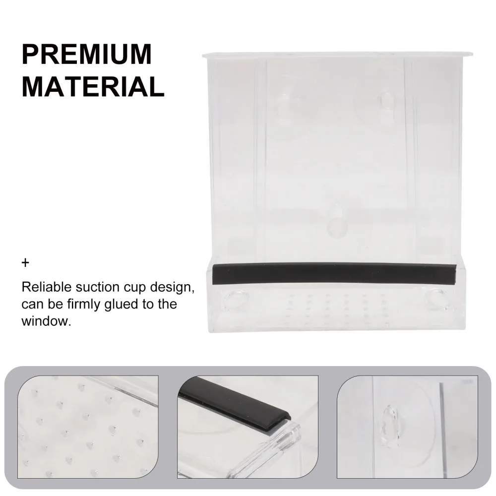 

1pc Outdoor Bird Food Container Bird Feeder Suction Cup Bird Food Dispenser