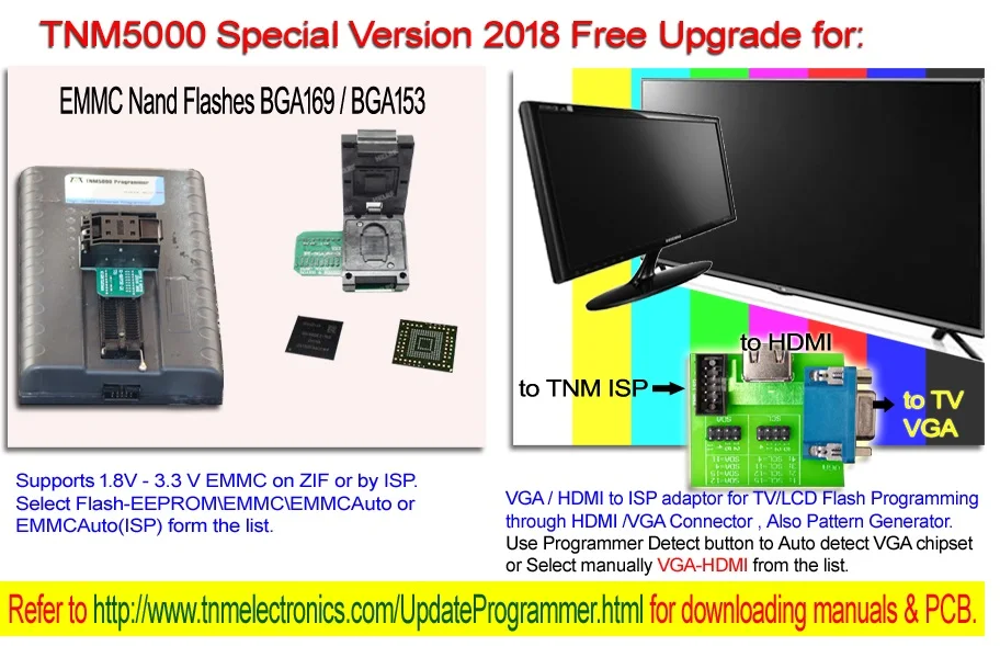 TNM5000 USB Atmel EPROM программатор+ 15pc адаптер, поддержка K9GAG08U0E/защищенный(заблокированный) чип RL78, автомобильный электронный ремонт
