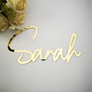 Пользовательские Свадебные кухонные дверные тарелки разных размеров акриловые зеркальные настенные стикеры дизайн с самоклеящимся клеем домашний декор