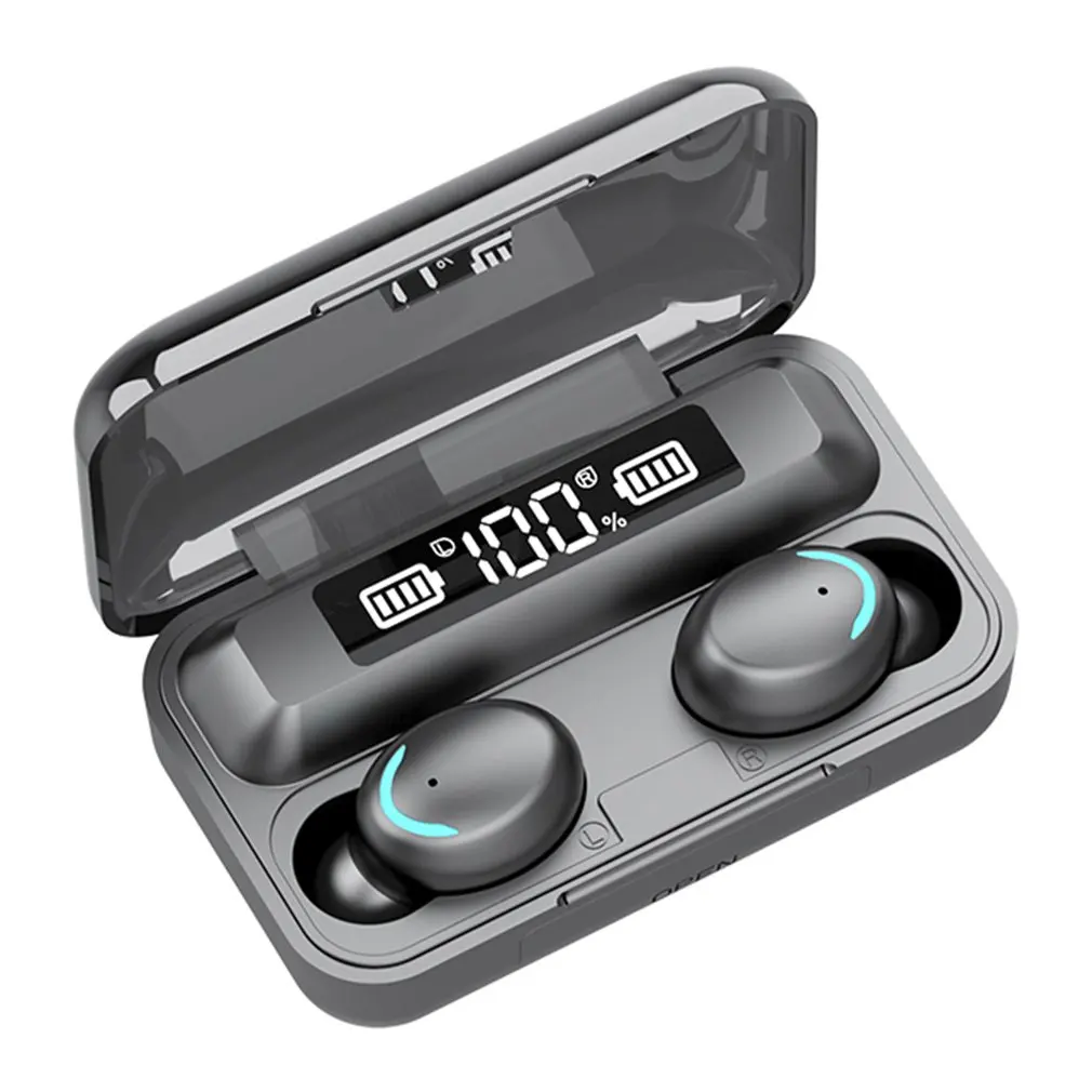 

LED Power Display Touch Control Headset 8D Surround Sound With Microphone Durable Practical Wireless Headset