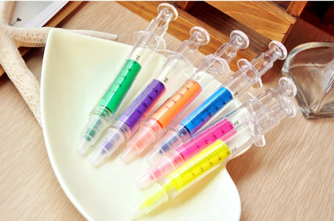 Творческий инъекционный шприц объемом Дизайн Цветной маркер ручка