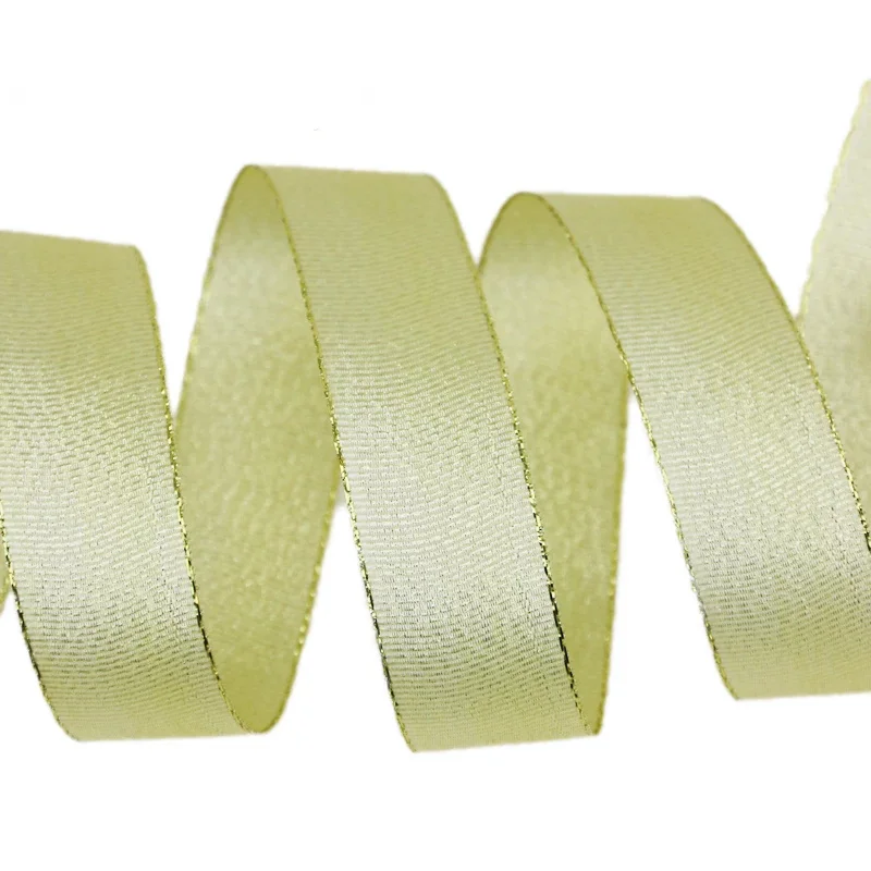 

(10 ярдов/партия) 25 мм ширина, Золотая атласная лента, кружевная Высококачественная лента ручной работы «сделай сам» для упаковки подарков, с...