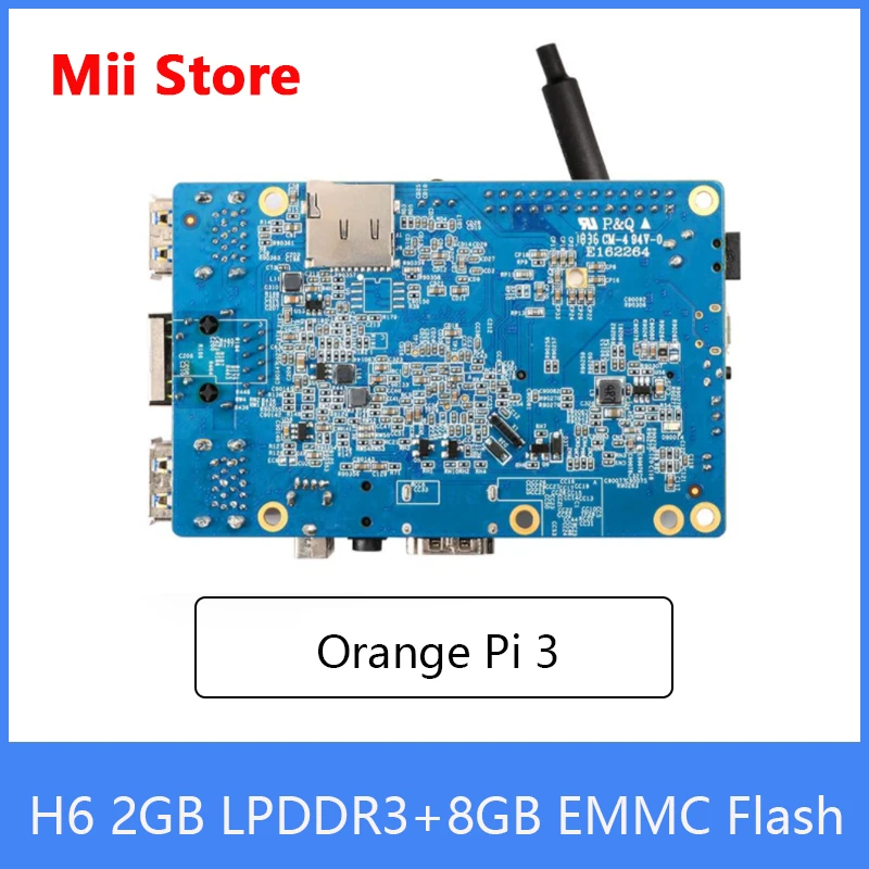 Мини-ПК Orange Pi 3 H6 2 Гб LPDDR3 + 8 EMMC флэш-памяти Gigabyte Ethernet-порт AP6256 Wi-Fi BT5.0 4хusb 0 поддержка