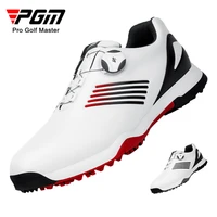 2022 new pgm golf shoes men comfortable knob buckle sports shoes waterproof genuine leather sneakers spikes nail non slip xz152