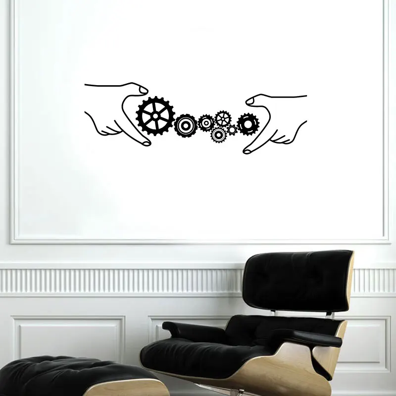 

Vinyl Wall Stickers Gear Office Home Decorations Teamwork Stickers Small Stickers Office Wall Doorway Art Decoration bg19