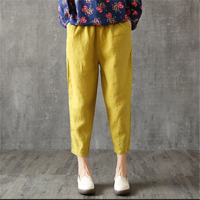 Женские брюки s модные черные свободные шаровары большого размера Элегантные