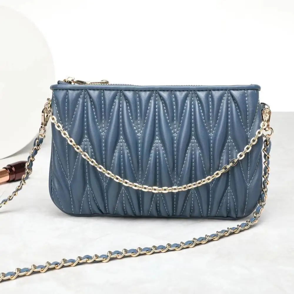 

free shipping2020 new style fashion pretty genuine leather sheepskin women handbag one shoulder bag crossbody bag 5 color 22cm