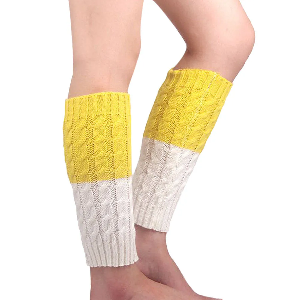 2019 Новое поступление вязаные гетры носки двухцветные зимние теплые забавные