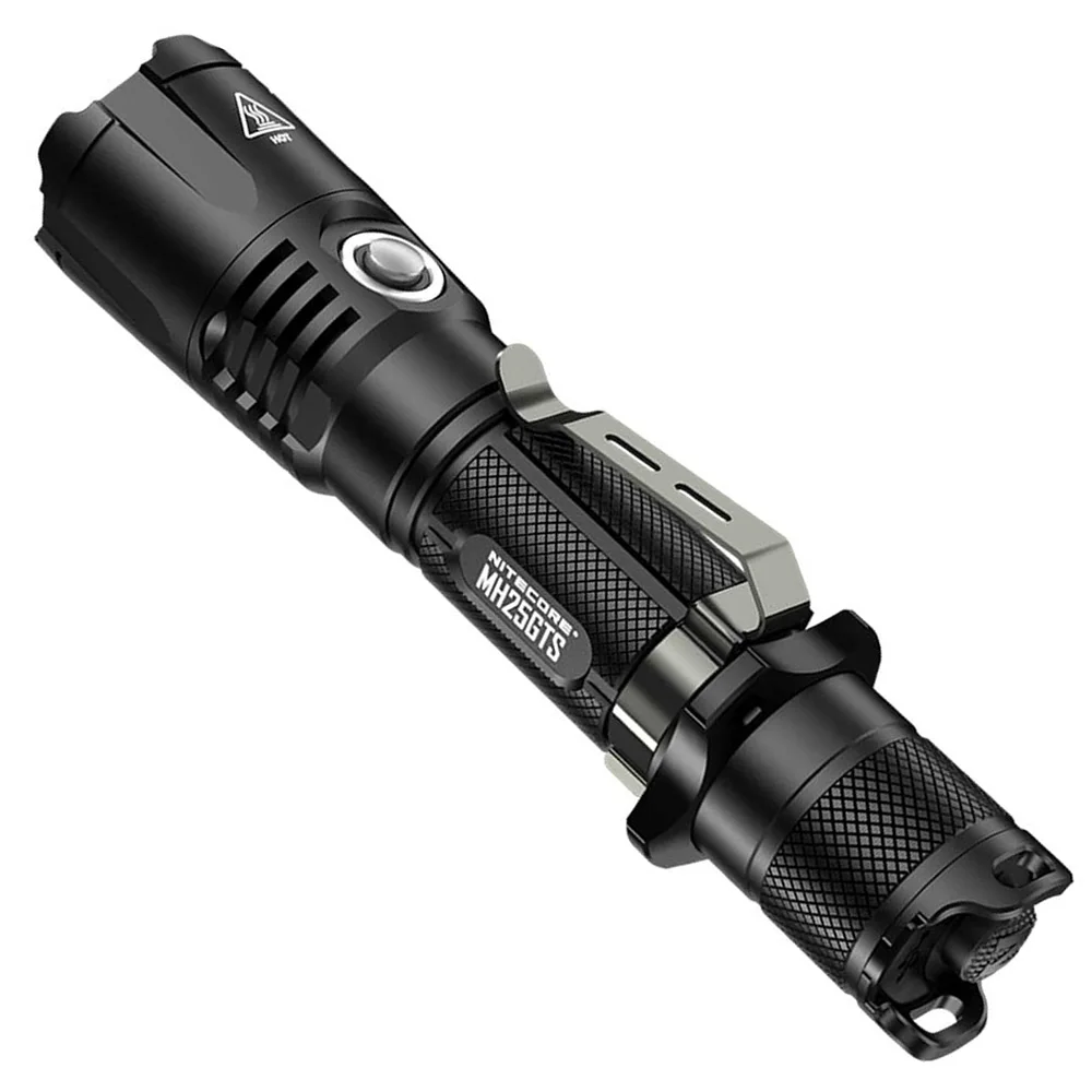 値段 2021 Niitecore MH25GTS + NTH25ホルスター + 18650充電式バッテリー1800LMs戦術的な防水懐中電灯屋外狩猟トーチ