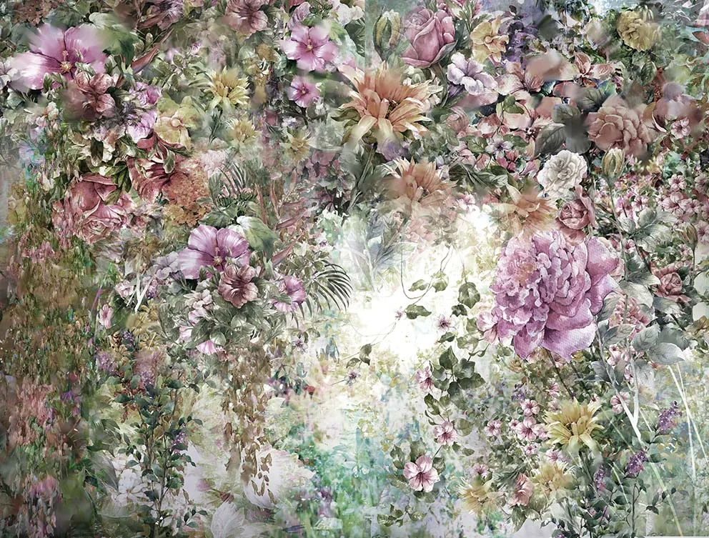 

Abstract Gradient Photography Background Artifical Flowers And Shrubs Portrait Photoshoot Table Cloth For Photo Studio