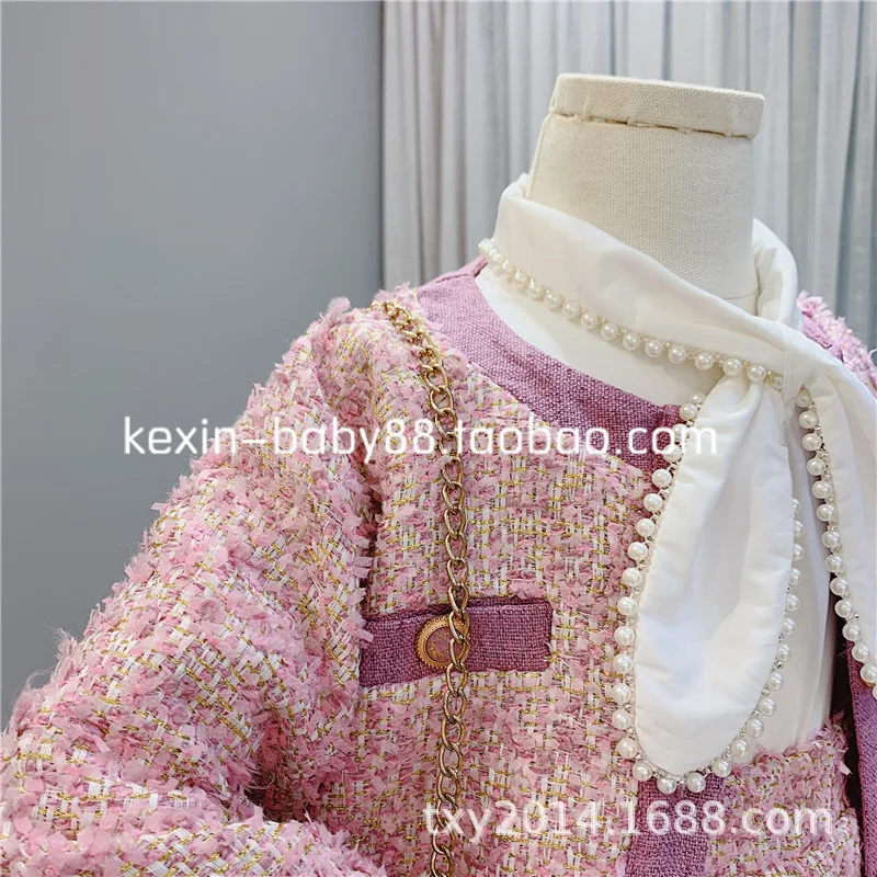 2019 зимний комплект для девочек Новая Модная хлопковая куртка-кардиган принцессы