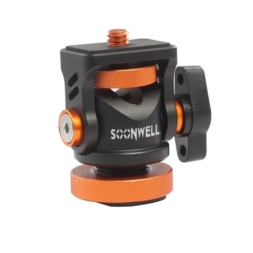 Мини шариковая головка переходник для крепления внешней вспышки 1/4 дюйма Винт с