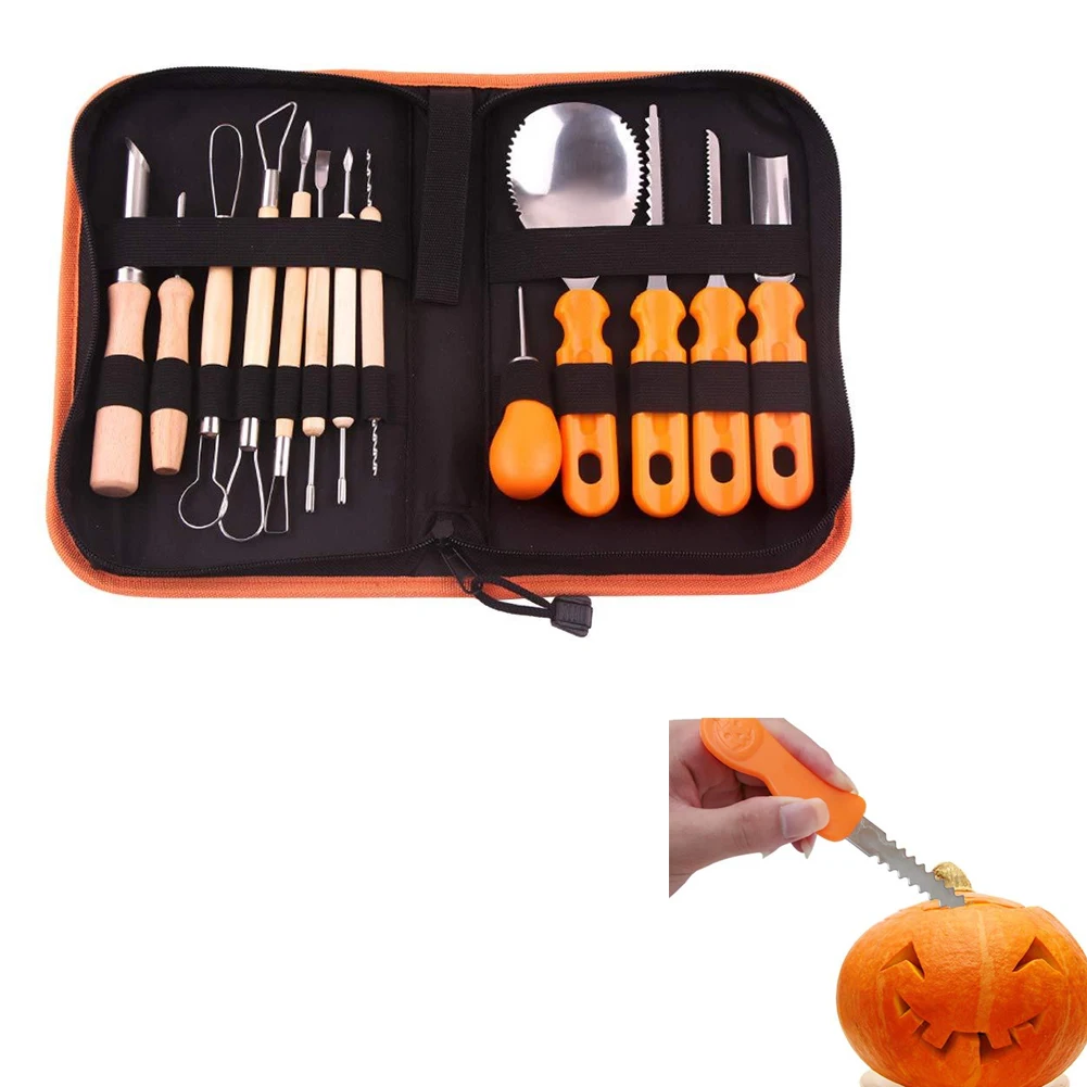 

13pcs/set Pumpkin Carving Kit, Stainless Steel Cutter Kitchen Cutter Pumpkin Durable Carving Tools For Pumpkin By Lantern