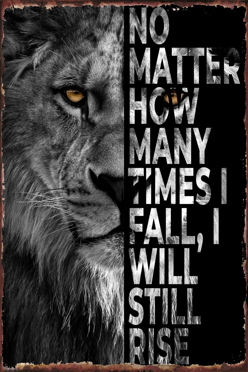 

I Will Rise Wall Decor Room Decoration Retro Vintage Metal Sign Tin Sign Tin Plates For Art Man Cave Cafe Pub Home Club