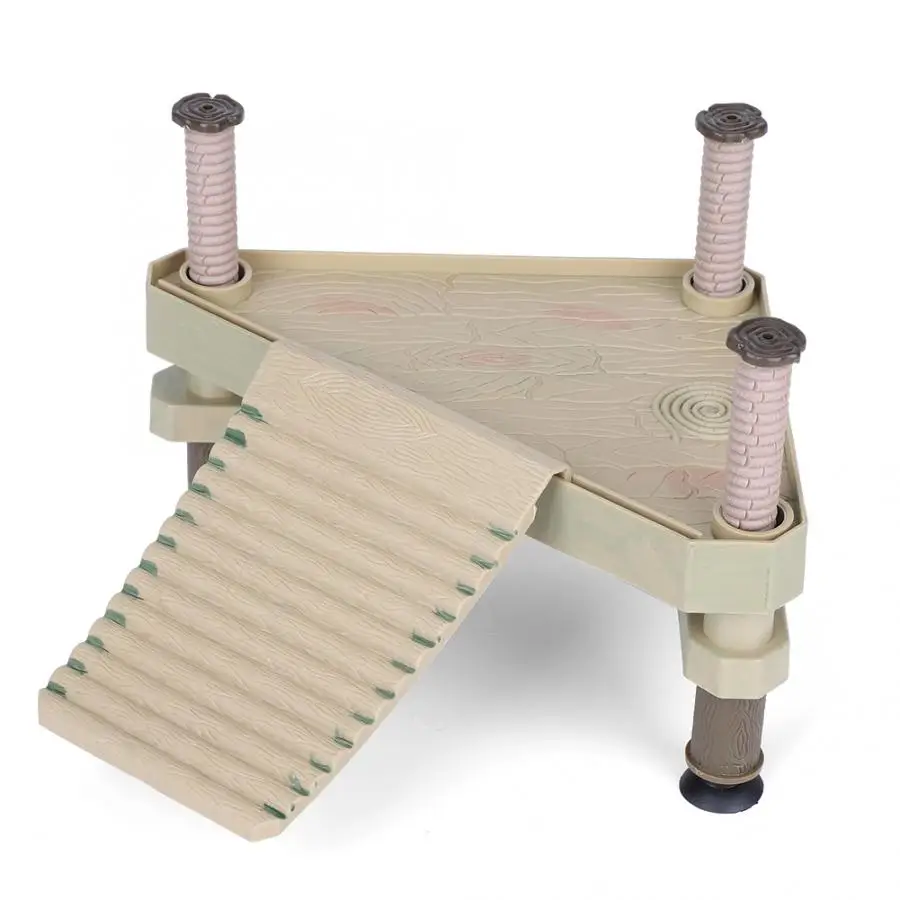 

Large Turtle Reptiles Floating Platform Pier with Ramp Ladder Terrarium Tank Ornament Aquarium Decoration Accessories