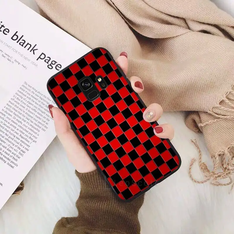 

Checkerboard Soft Art Pattern art Phone Case For Samsung Galaxy S5 S6 S7 S8 S9 S10 S10e S20 edge plus lite